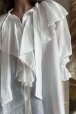 Regency Ruffle Blouse White